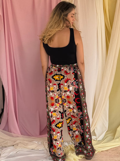 PANTALON MOSAIQUE MARRON