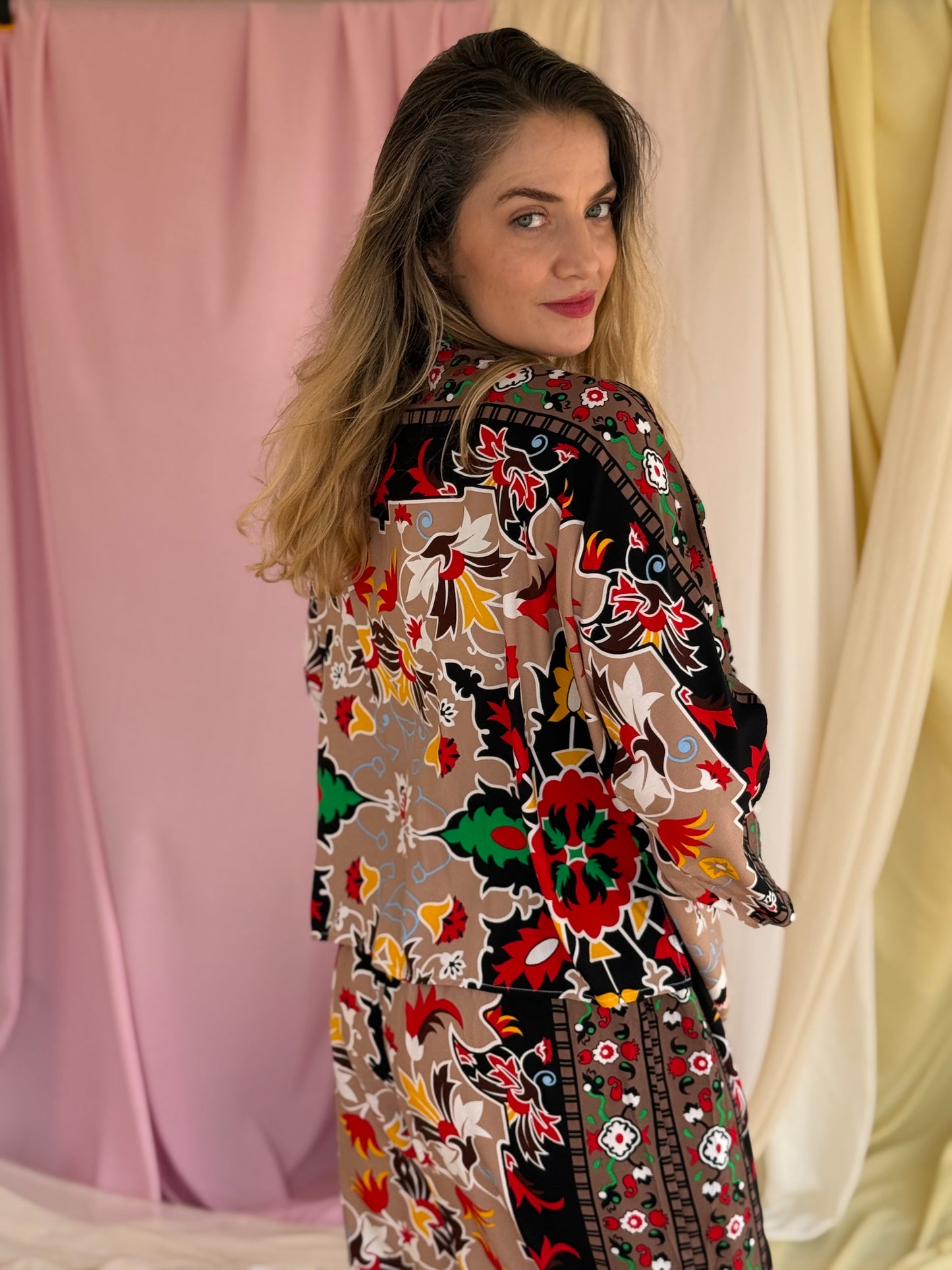 KIMONO MOSAIQUE MARRON