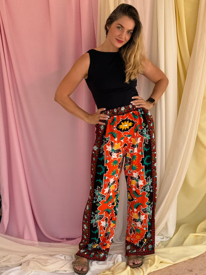 PANTALON MOSAIQUE ORANGE