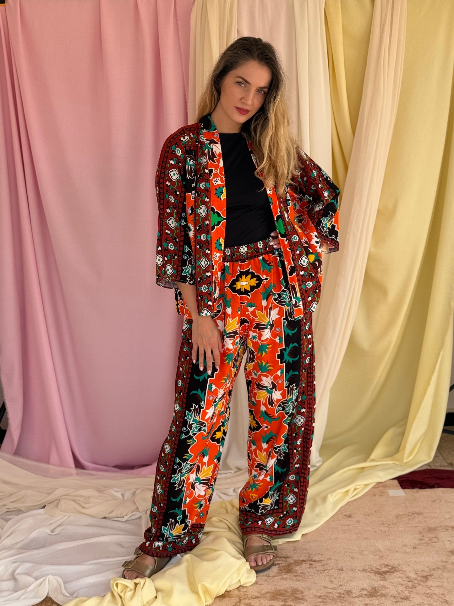 KIMONO MOSAIQUE ORANGE