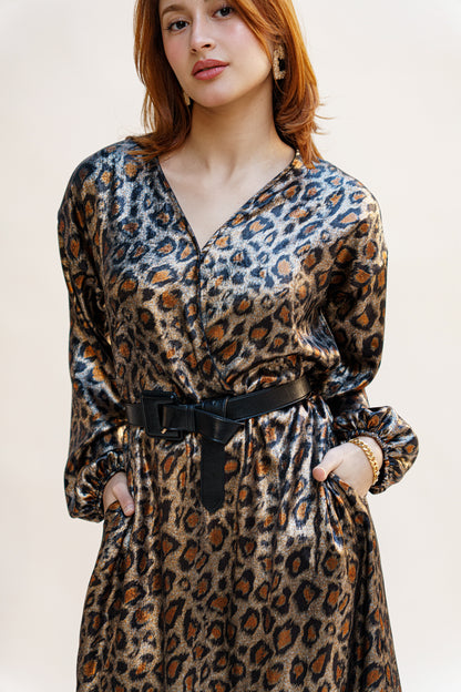 ROBE CACHE-COEUR LEOPARD