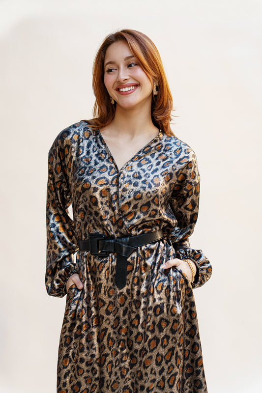 ROBE CACHE-COEUR LEOPARD