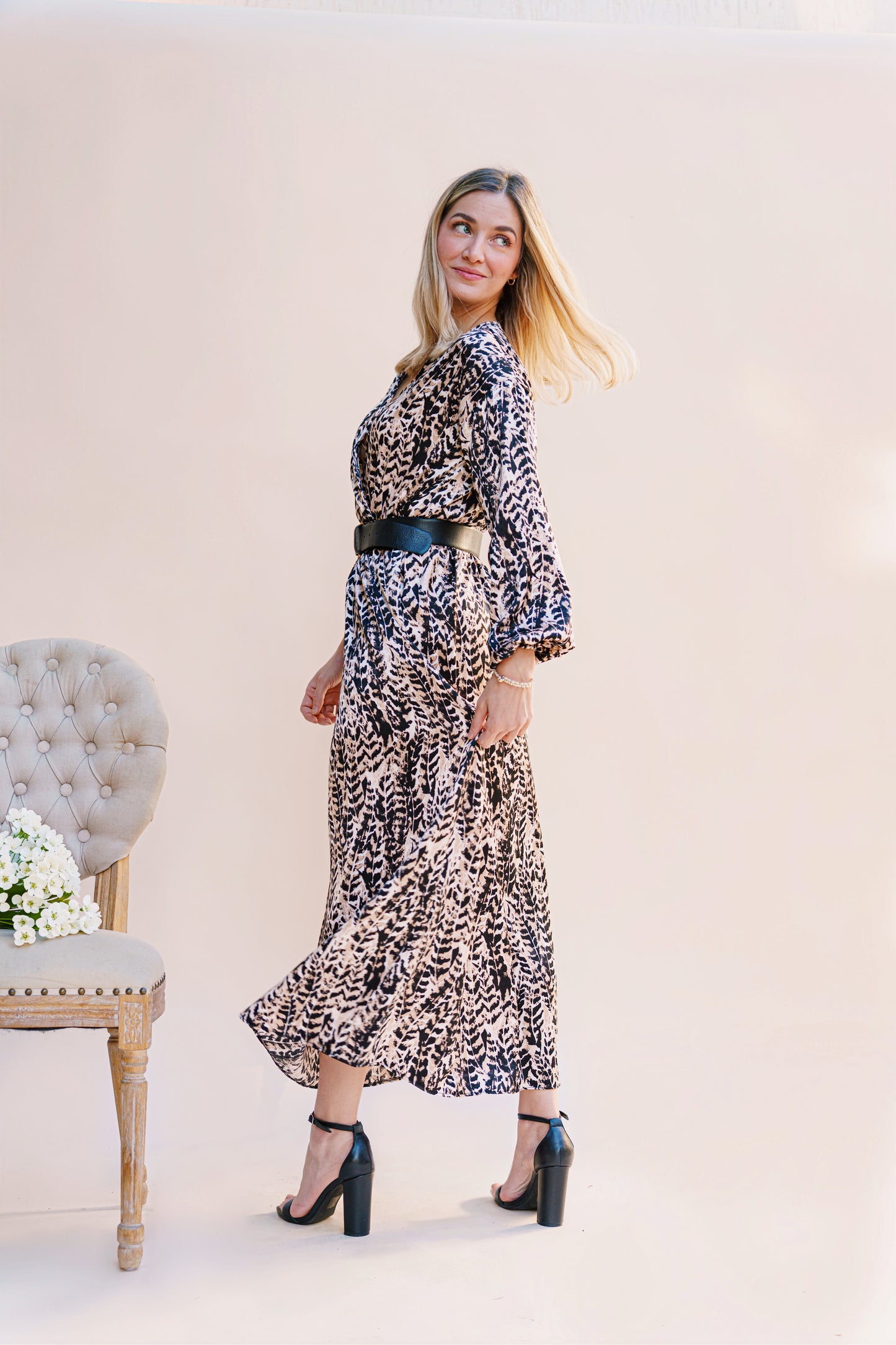 ROBE CACHE-COEUR A MOTIFS