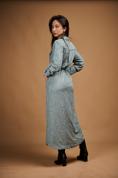ROBE EN LIN CORDON