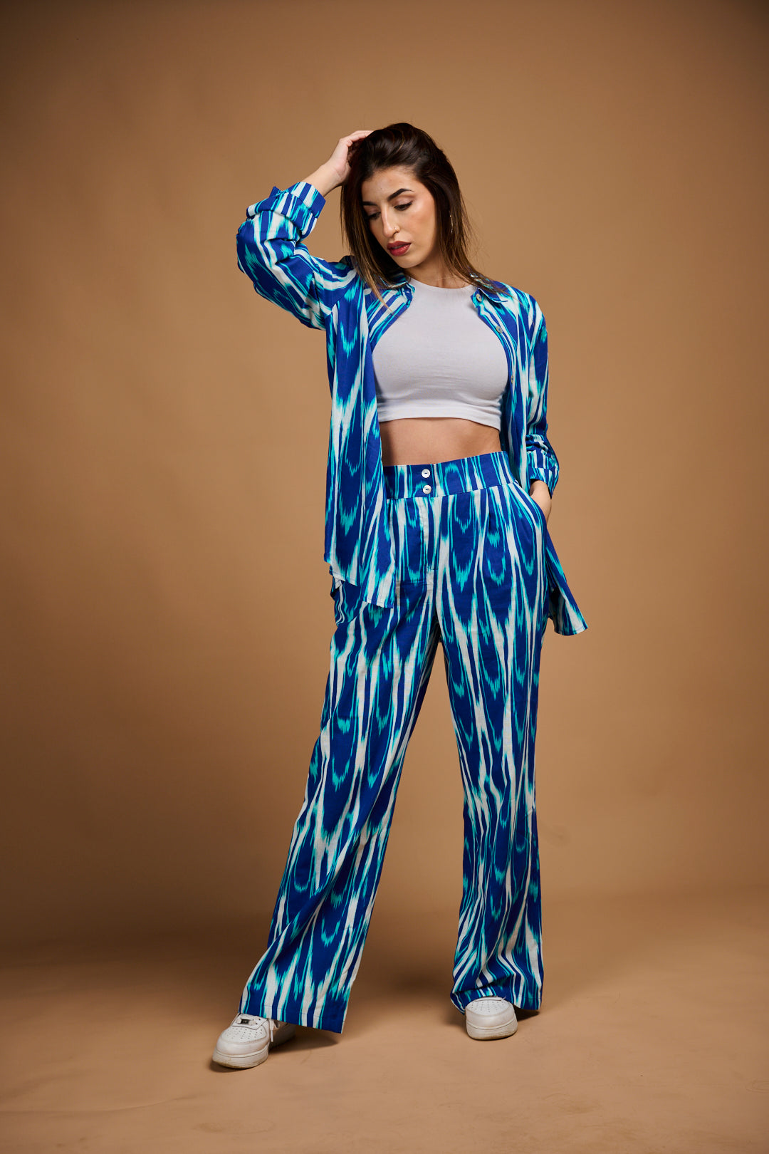 CHEMISE LIN RAYEE