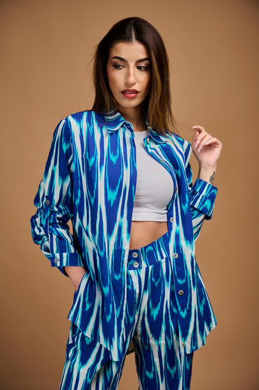 CHEMISE LIN RAYEE
