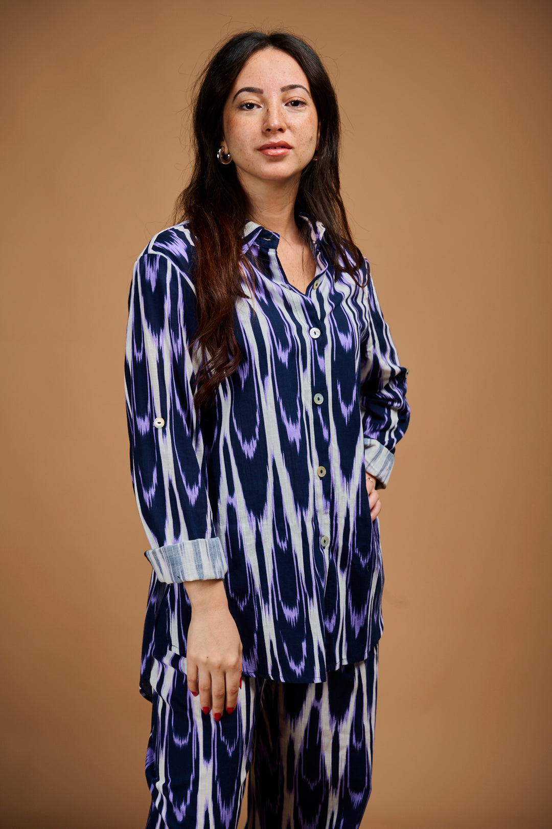 CHEMISE LIN RAYEE