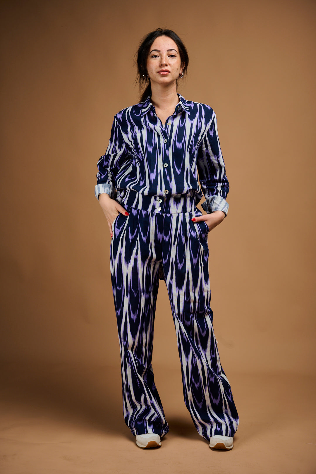 CHEMISE LIN RAYEE