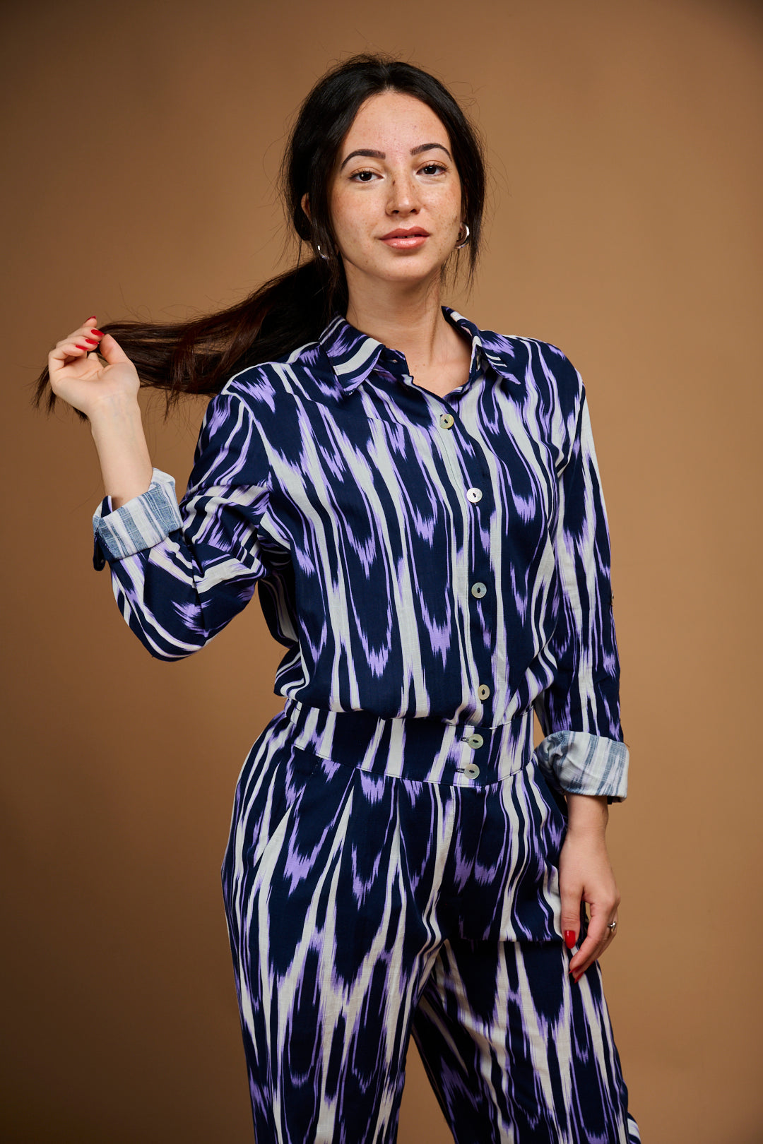CHEMISE LIN RAYEE