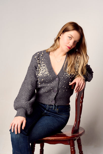 GILLET MAILLE PERLÈ